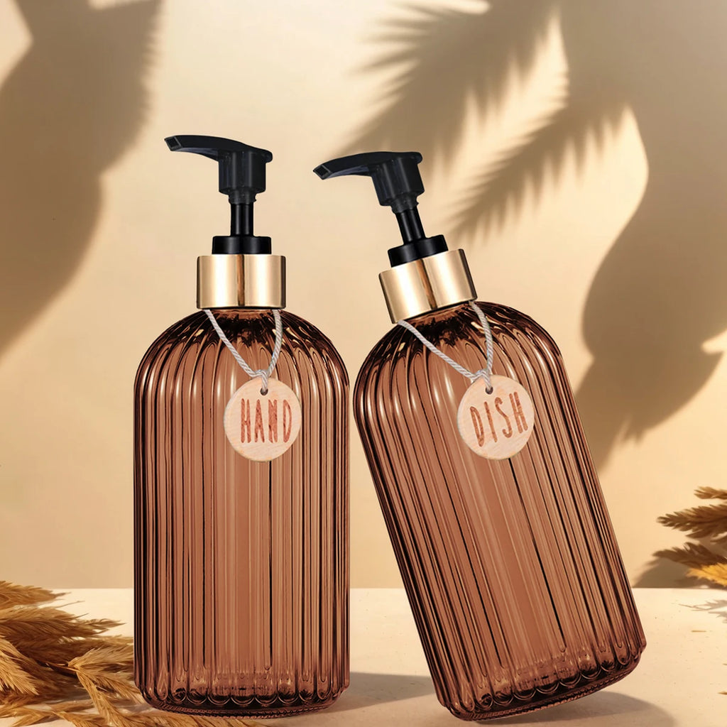 Distributeur de savon liquide rechargeable – Bouteille pressable pour salle de bain