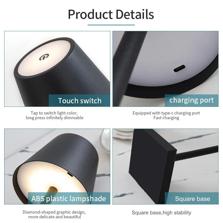 💡 Lampe LED Rechargeable – Lumière d’ambiance, où que vous soyez