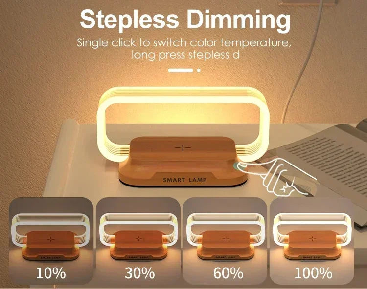 Chargeur sans fil avec veilleuse LED - 2 en 1 pratique et design