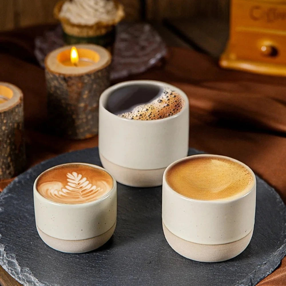 Tasse en céramique japonaise artisanale – 100 ml / 180 ml / 230 ml – Idéale pour café, latte ou thé