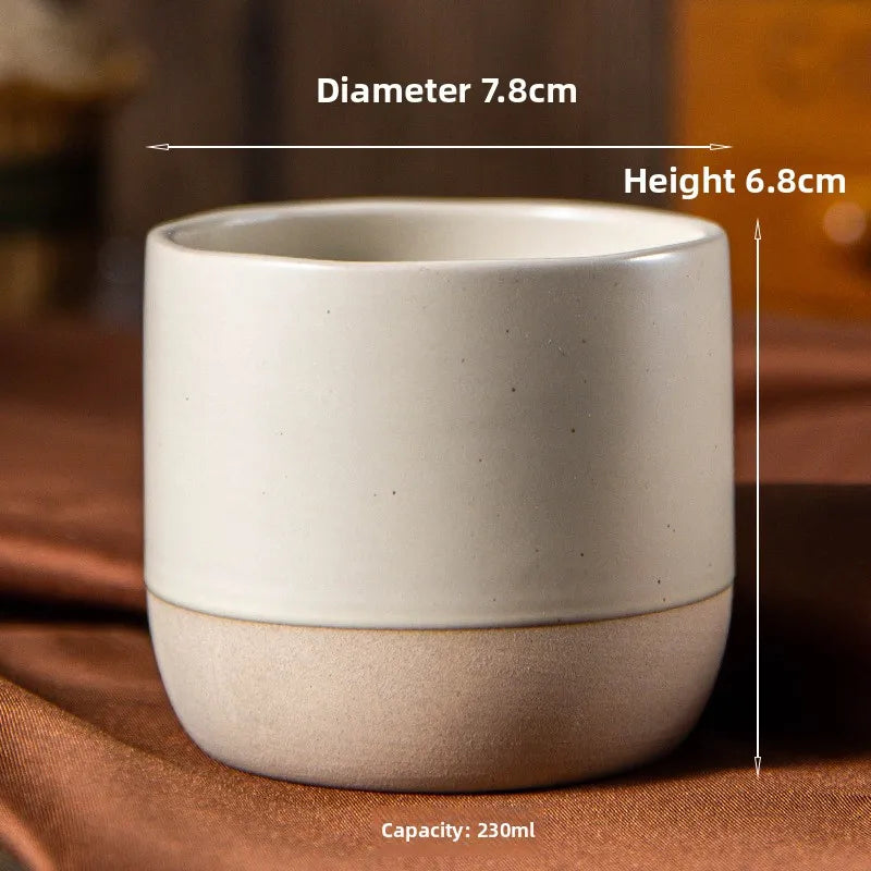 Tasse en céramique japonaise artisanale – 100 ml / 180 ml / 230 ml – Idéale pour café, latte ou thé