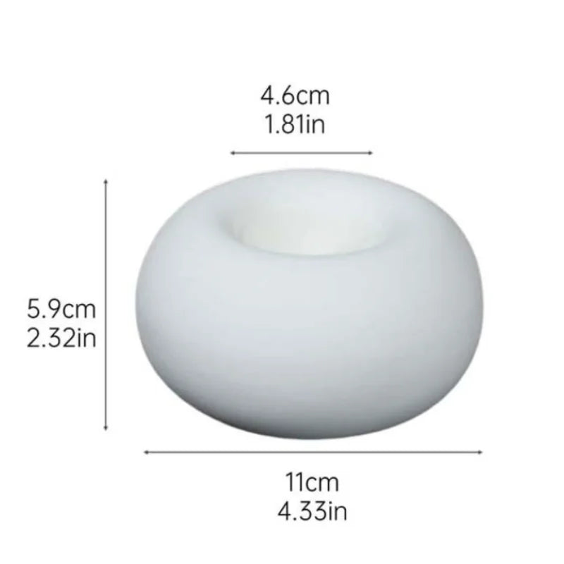 Porte-bougie premium – Cercle donut sculptural pour décoration intérieure et ambiance raffinée